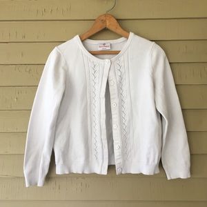 🌸(Hanna Andersson) white cardigan
